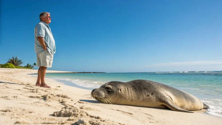 washington tourist denies seal intent