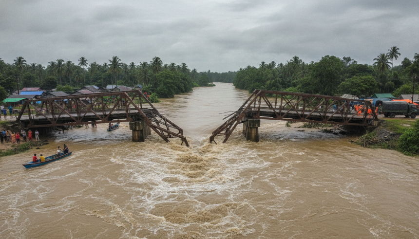 assam bridge collapse severs link