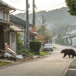bear attacks japanese residential area