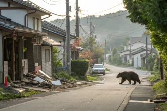 bear attacks japanese residential area