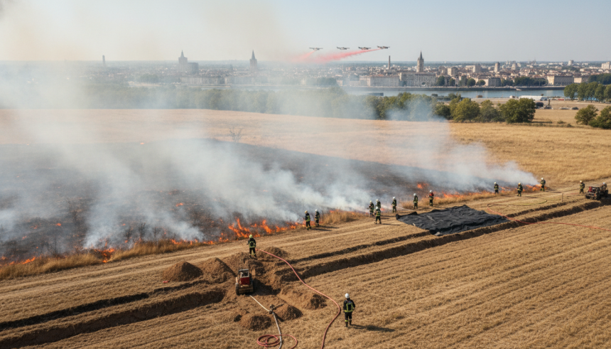 fire crews protect bordeaux vineyards