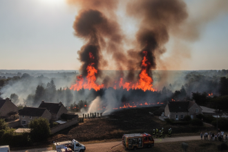 heatwave wildfire near paris france