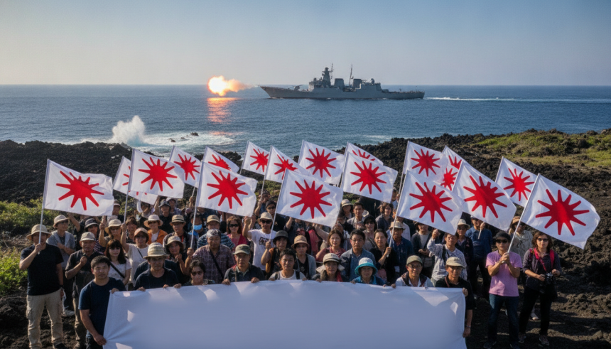 japan protests chinese military exercises