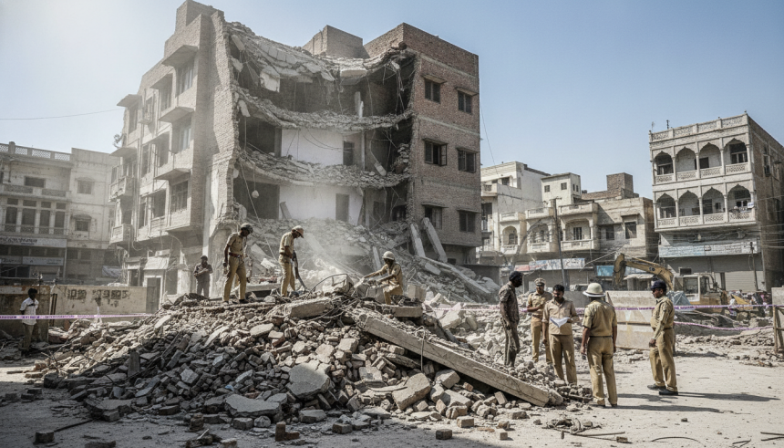 lahore building collapse negligence probe