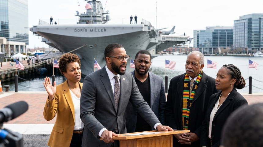 black leaders challenge navy carrier