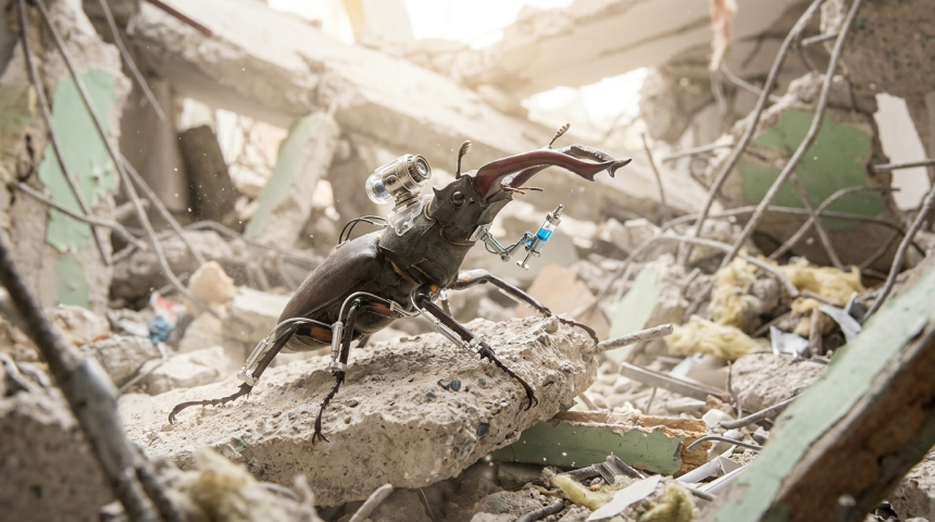 cyborg insects deliver emergency medical aid