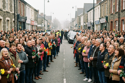 fans sing ahead swansea funeral