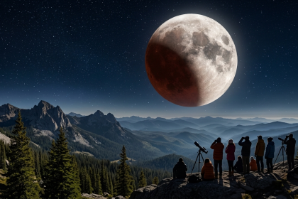 partial lunar eclipse dims moon north