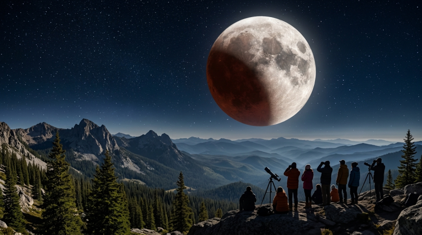 partial lunar eclipse dims moon north