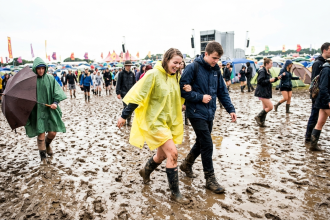 reading festival downpours turn mudfest