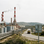 chip shares fall oil prices jump