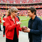 taylor swift teaches tom cruise football
