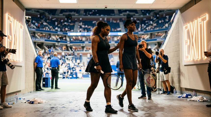 williams sisters exit us open doubles