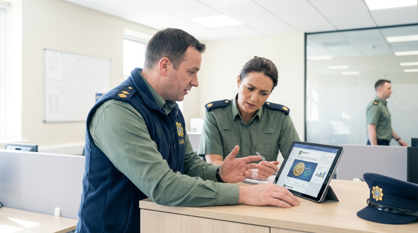 garda social accounts promote cryptocurrency