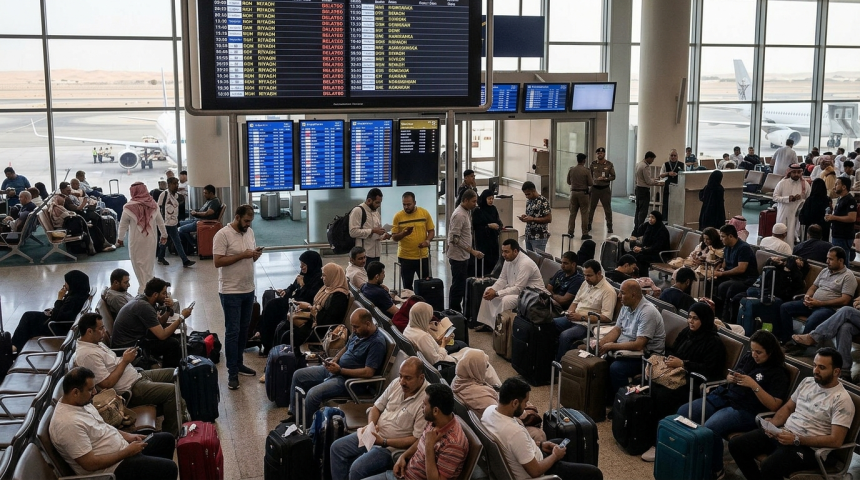 security scare delays flights riyadh
