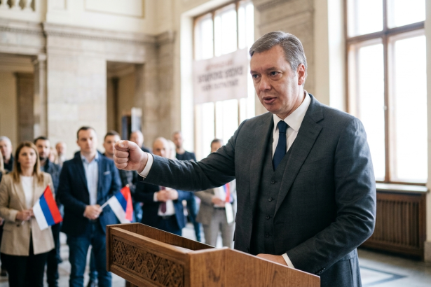 vucic nationalism extend grip serbia